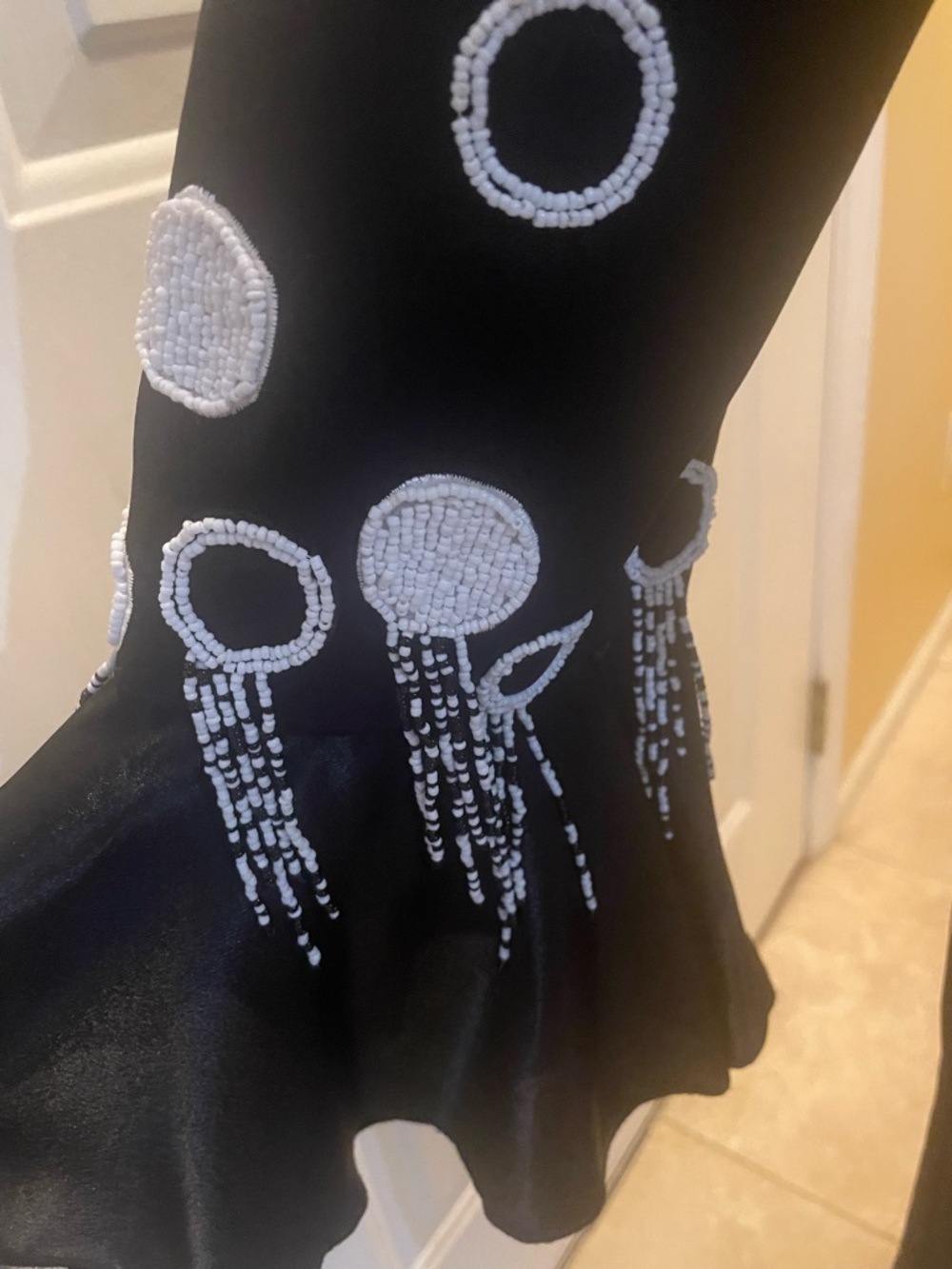 Donna Vinci Black 3-piece skirt suit with white Embellishments - Picture 7 of 11
